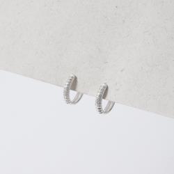 Argola click cravejado duplo 13mm