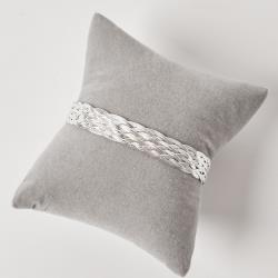 Pulseira corrente trança 8 fios 19,5cm