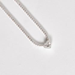 Colar Riviera 1.9 com zircônia coração 7mm 40+5cm