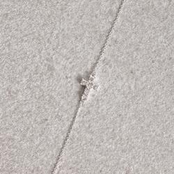 Pulseira entremeio cruz cravejada 11mm 16+5cm