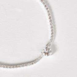 Pulseira Riviera 2.1 com zircônia coração cristal 16+4cm