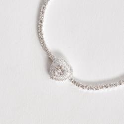 Pulseira Riviera 2.1 zircônia coração com cravejado 16+4cm