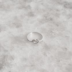 Anel nó coração com zircônias