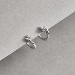 Argola click prego com zircônias 13mm 