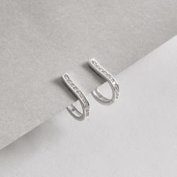 Argola click redonda palito cravejado 15mm detalhe vazado