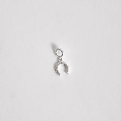 Berloque pingente ferradura cravejada 9mm