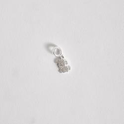 Berloque pingente cachorro cravejado 9mm