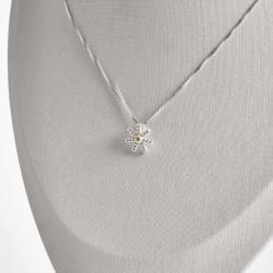 Colar margarida cravejada 11mm 45cm