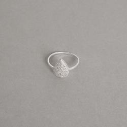 Anel gota toda cravejada