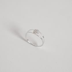 Anel fosco 2 fios com botão cravejado