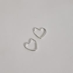Argola coração 17mm fio redondo
