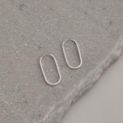 Argola oval 29mm fio quadrado