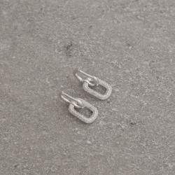 Argola click 10mm pingente elo cravejado