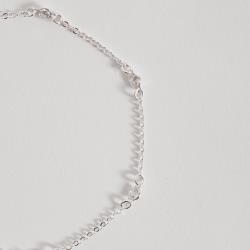 Pulseira entremeios zircônias 5mm corrente elo português 19cm