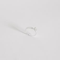 Anel solitário 4mm fio duplo