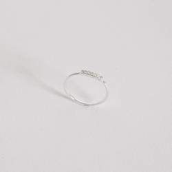 Anel mini curva cravejada