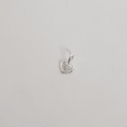 Pingente 2 corações com cravejado 8mm