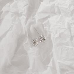 Brinco bola cravejada 8mm