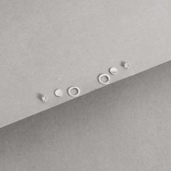 Trio círculos com zircônia