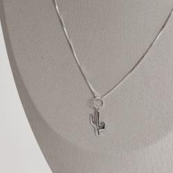 Colar pingente cacto 12mm 40cm