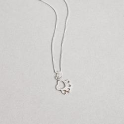 Colar pingente pata 10mm 40cm