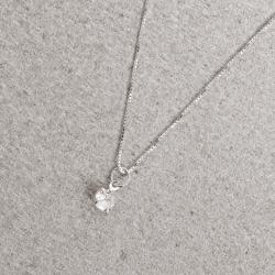 Colar pingente zircônia 6mm 40cm