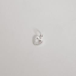 Pingente coração vazado com detalhe cravejado 9mm