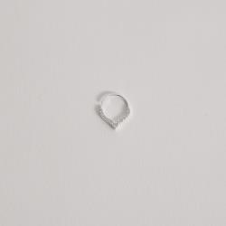 Piercing argola V cravejado 10mm