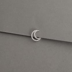 Piercing argola duas voltas cravejadas 11mm