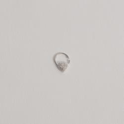 Piercing argola com coração cravejado 10mm