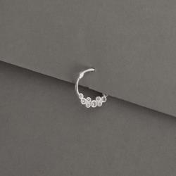 Piercing argola 12mm trava círculos com zircônias orelha direita