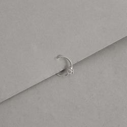 Piercing argola com flor cravejada 11mm