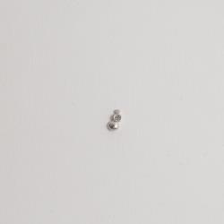 Piercing haste círculos com zircônias 7mm orelha esquerda