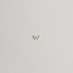 Piercing haste borboleta com zircônias 7mm