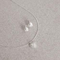 Conjunto brinco e colar zircônia coração cristal com duplo cravejado 10mm 45cm