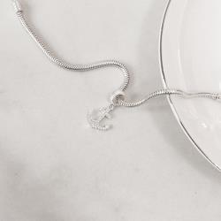 Berloque pingente âncora cravejada 14mm