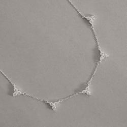 Colar entremeios 3 zircônias 7mm 40+5cm