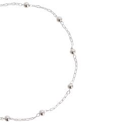 Pulseira entremeios bolas 4mm corrente cartier 19cm