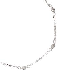 Pulseira entremeios zircônias 5mm corrente elo português 19cm