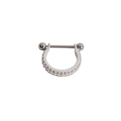 Piercing conch cravejado duplo haste