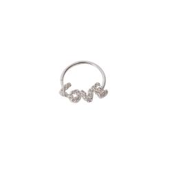 Piercing argola 11mm escrito love 3D