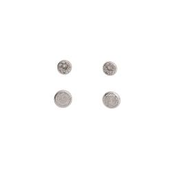 Dupla zircônias redonda cristal 4 e 5mm embutida