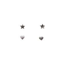 Dupla coração e estrela 3mm