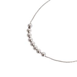 Pulseira entremeio bolas 4mm regulável fecho bola