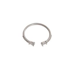 Anel 2 pontas cravejadas regulável G