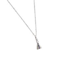 Colar pingente Nsa. Sra. Aparecida cravejada azul 11mm corrente cadeadinho 40cm