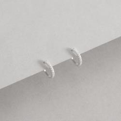 Argola redonda click 12mm cravejada cristal