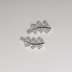Brinco ear cuff hera com zircônias navete