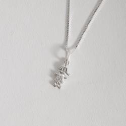 Colar pingente menino cravejado 10mm 45cm