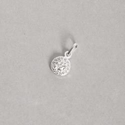 Pingente círculo cravejado 8mm